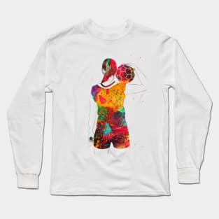 Handball Player Girl Long Sleeve T-Shirt